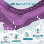 Sasttie Pregnancy Pillows for Sleeping, Jumbo U Shaped Cooling Full Body Pillow with Removable Cover, Pregnant Women Must Haves, Maternity Essential, Purple