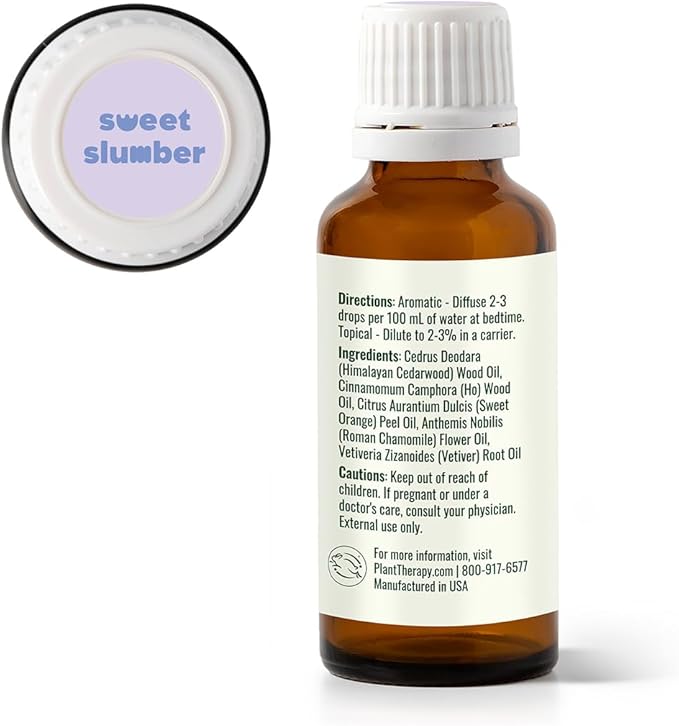 Plant Therapy KidSafe Sweet Slumber Essential Oil Blend 30 mL (1 oz) 100% Pure, Undiluted, Therapeutic Grade