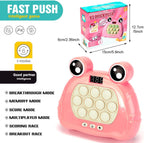 Quick Push Game Console,Puzzle Game Console Machine, Improving The Reaction Ability and Attention,Pop Game Sensory Fidget Toys (Pink)