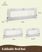 33" Bed Rails for Toddlers(Compact) for Single/Twin Bed with U-Shape Base, Toddler Bed Rails with More Stable and Secure, Fit for High/Low Mattresses, Box/Platform Bed