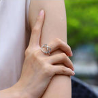 INFUSEU Funny Spinner Fidget Rings for Women Girls Anti Anxiety Stress Worry, Adjustable Size