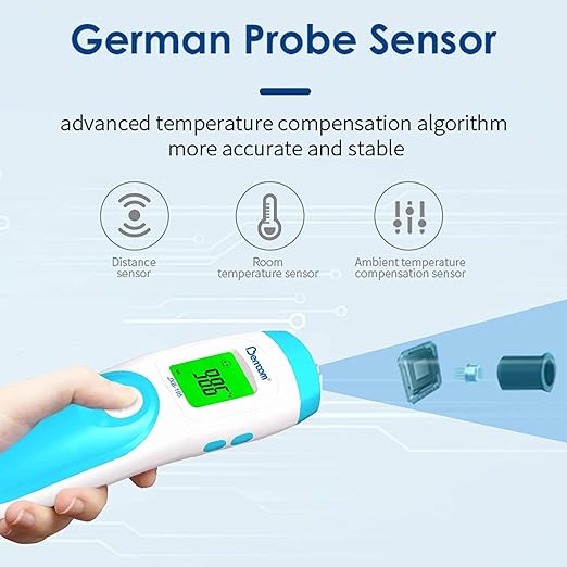 Berrcom Non Contact Forehead Thermometer Digital 3 in 1 Contactless Infrared Thermometer for Babies Adults Objects and Space Instant Measuring Time Memory Function