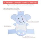 AIR&TREE Baby Bath Seat Support Net, Quick Drying, Adjustable, Comfortable, Non-Slip, Infant Bathtub Sling Shower Mesh for a Tub, with Safety Support Corners (Blue)