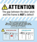 Regalo 38.5-Inch Extra Wide Baby Gate – Pressure Mount Baby and Pet Safety Gate for Bottom of Stairs & Doorways – Tested and Trusted, American Designed, American Owned