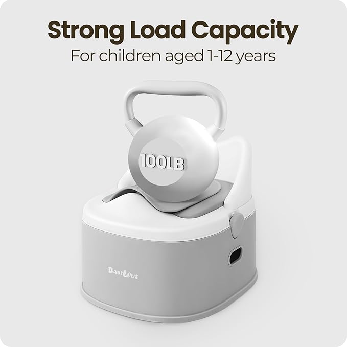 3 in 1 Potty Training Toilet, Toddler Potty Training Seat, Baby Potty Trainning Step Stool, Potty Trainer for Boys and Girls, Gray