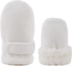 Zsedrut No Scratch Baby Mittens Toddler Infant Fleece Lined Gloves Winter Warm Mitten for Baby Boys Girls