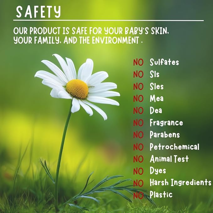 Hypoallergenic Organic Baby Soap Bar - Chamomile & Green Tea Oil - Gentle Cleansing Body Wash for Sensitive Skin | Babies, Toddlers, and Kids | 9-Pack