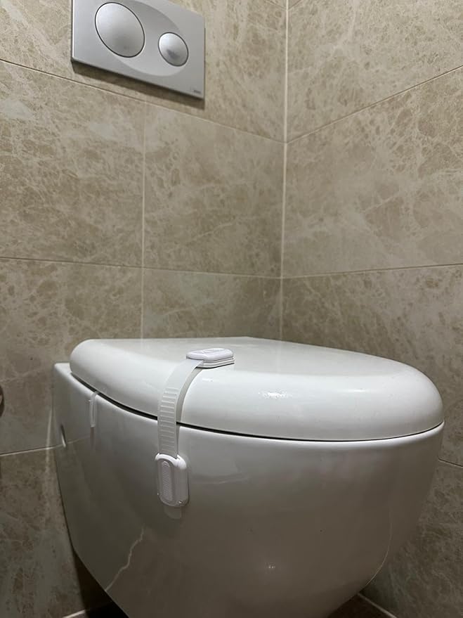 Child Safety Cabinet Locks (8 Pack) – Adjustable Baby Proofing Strap Latches with Strong 3M Adhesive – No Drill Childproof Locks for Drawers, Cabinets, Fridge, Door, Closet, Grey