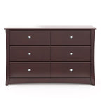 Storkcraft Crescent 6 Drawer Bedroom Dresser (Espresso) – GREENGUARD Gold Certified Dresser for Kids Bedroom