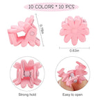 Mini Flower Hair Clips, Baby Hair Clips Mini Claw Clips Cute Jaw Clips Hair Pins Hair Barrettes Toddler Hair Accessories for Women Girls Kids Teens 100Pcs Colorful