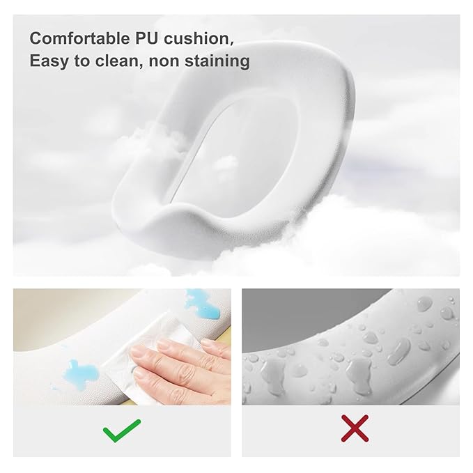 Bebamour Potty Training Toilet 3 in 1 Multi-Functional Potty Seat Detachable Baby Potty Step Stool Anti-Slip Stable Potty Training Toilet with 100 Pack Trash Bags for Baby Toddler Kids(Grey)