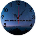 Generic Custom Wall Clock Personalized Picture Hanging Time Clocks Silent Non Ticking Round Decoration for Kitchen Wedding Friend Family Lover, 12x12Inch