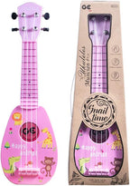 YOLOPARK 17" Kids Toy Guitar for Girls Boys, Mini Toddler Ukulele Guitar with 4 Strings Keep Tones Can Play for 3, 4, 5, 6, 7 Year Old Kids Musical Instruments Educational Toys for Beginner (Pink)