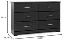 Storkcraft Brookside 6-Drawer Dresser (Black) – GREENGUARD Gold Certified, Black Dresser for Bedroom, Kids & Nursery Storage Chest, Safety Interlocking Drawers, Pre-Installed Tracks, Kids Chest