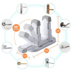 Door Lever Lock (3 Pack) Door Locks for Kids Safety, Baby Proofing Door Knob Child Proof Door Knob Covers, Child Safety Locks for Doors, with 3M Adhesive, for Doors, Windows, Bathtubs, Faucets (Grey)