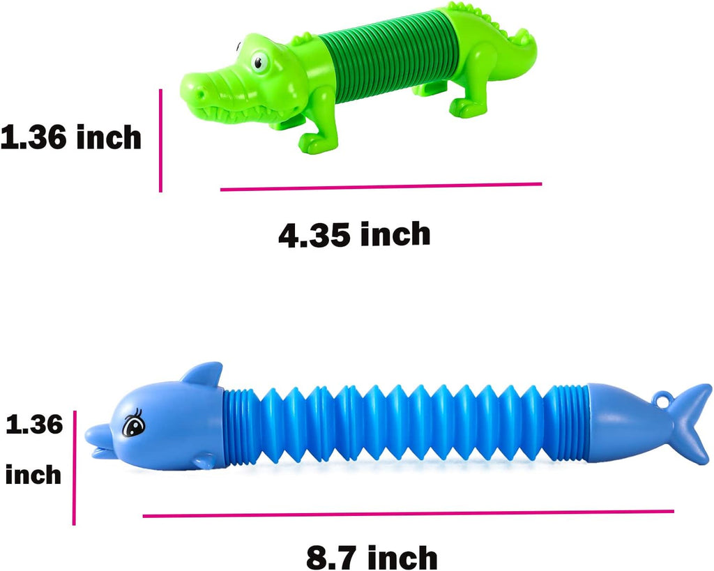 Animal pop Tubes,Toys for Kids,Toddler Travel Toys,Toddler Sensory Toys,figette Toys,Fidget Toys for Kids,Small Toys,Treasure Box prizes,Little Toys,Small Toys for Kids prizes