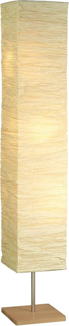 Adesso Three Light Floor Lamp – Natural Wood Base & Adjustable Brightness – Perfect Lighting for Bedroom, Living Room and Corner Decor, Beige