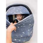 Itzy Ritzy 4-in-1 Nursing Cover, Car Seat Wrap, Shopping Cart Cover & Infinity Scarf – Breathable, Multi-Use Nursing Cover-Up for Breastfeeding, Carseat Canopy & Stroller Covering (Constellation)