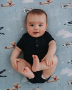 Baby Changing Pad Cover 2-Pack for Boys, Girls (Watercolor Airplanes and Clouds) - Premium Fitted Sheets Baby Diaper Changing Table Cover - Buttery Soft Cotton Blend