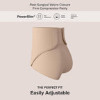 High Waisted Post Surgical Firm Compression Underwear with Adjustable Belly Wrap - Tummy Control Shapewear Girdle for Women