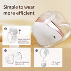 Springhope Electric Breast Pump Hands-Free, Wearable Breastfeeding Pump Wireless and Portable with 4 Modes & 9 Levels, Anti-Mistouch Function, Silicone Flange 19/21/24/28mm, BPA-Free