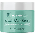 Stretch Mark Cream Infused with Collagen & Stem Cell Maternity Skincare Oil Removes Stretch Mark Prevention & Scar Remover Lotion Green Tea Extract & Raspberry Ketones, 2oz by M3 Naturals