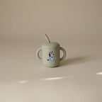 mushie x Bluey 100% Silicone Training Cup & Straw for Toddlers | 6 Months+ (Bluey Sage)