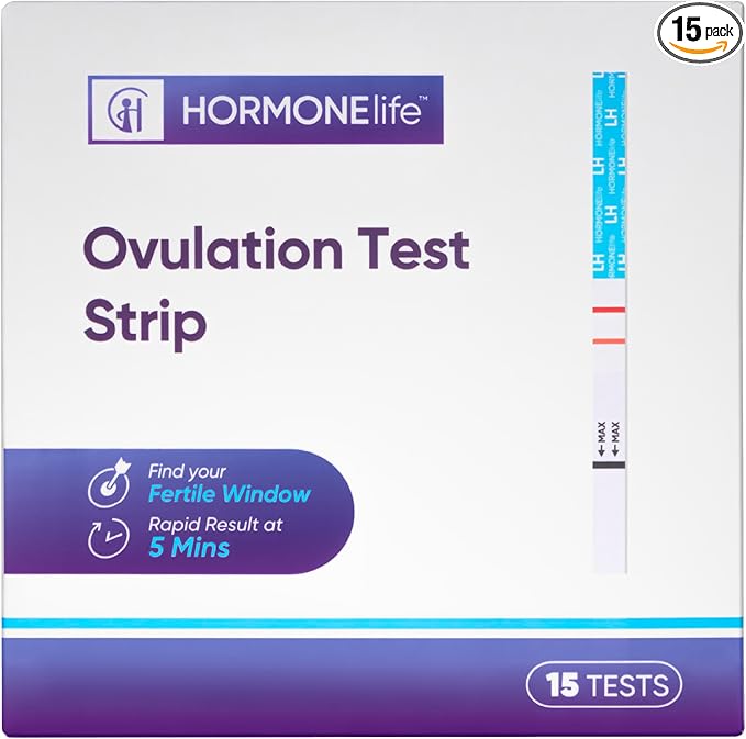 Ovulation Test Strips – LH Test for Ovulation Detection, Easy-to-Use Home Ovulation Tracking (15/30 Count) (LH Test 15 Count)