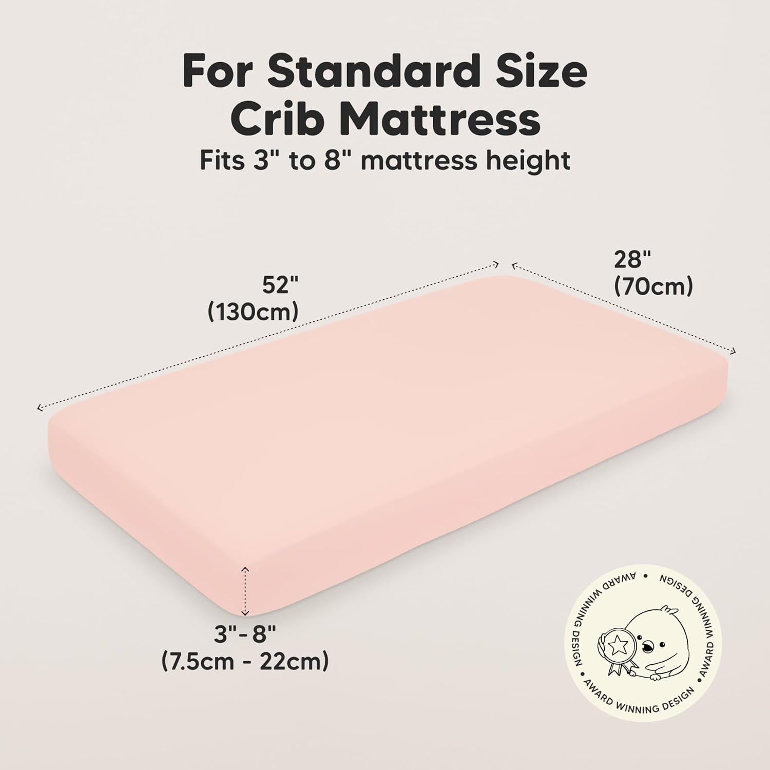 KeaBabies 2-Pack Baby Crib Sheets for Boys, Girls - 52x28 Viscose Derived from Bamboo Toddler Bed Sheets Neutral, Fitted Crib Mattress Cover for Standard Baby Bedding, Soft & Cozy (Cameo)