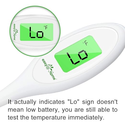 Easy@Home 8 Sec Fast Reading Digital Oral Thermometer for Adult, Kid and Baby, Oral, Rectal and Underarm Temperature Measurement for Fever with Two-Color LCD Display Backlit and Alarm EMT-A12