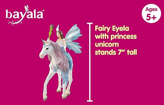 Schleich Bayala - 3 PC Fairy Toys Set - Eyela and Unicorn Figure Playset - Cute Fairy Doll and Fantasy Figurines for Girls and Boys - Magical Toys for Pretend, Imaginative Play - Kids Ages 5+ | 70569