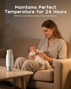 Portable Bottle Warmer for Travel, 20 oz Large Capacity Bottle Warmer On The Go, 10400mAh Long-Lasting Battery&Super Fast Charging in 2.5 Hours, Fast Heating for Breastmilk, Formula, Water