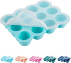 12x1.5oz Baby Food Freezer Tray with Clip Lid Light Green | Food Grade Silicone Storage Containers for Purees & Vegetables