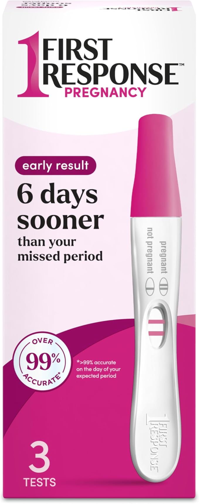First Response Early Result Pregnancy Test, 3 Count(Pack of 1)(Packaging & Test Design May Vary)
