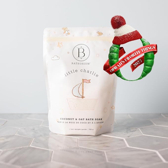 Bathorium Little Charlie Bath Soak, Nourishing Soak for Babies, Made with Colloidal Oat, Chamomile & Coconut, Moisturizes & Soothes Delicate Skin, 26 oz