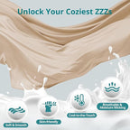 Sasttie Pregnancy Pillows for Sleeping, Jumbo U Shaped Cooling Full Body Pillow with Removable Cover, Pregnant Women Must Haves, Maternity Essential, Beige