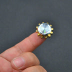 Pure Brass Fidget Spinner Gears Linkage Fidget Gyro Toy Metal DIY Hand Spinner Spins Long Time EDC Focus Meditation Break Bad Habits ADHD with Multiple Premium Bearings (9 Gears White)