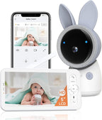 ARENTI Upgraded Baby Monitor, 4MP 2.4G&5G WiFi Baby Camera Monitor, Infrared Night Vision, Night Light, 2-Way Audio, Cry&Motion Detection, Temp&Humidity Sensor, App Control