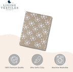 Living Textiles Chenille Knitted Blanket - Taupe Sun Flower