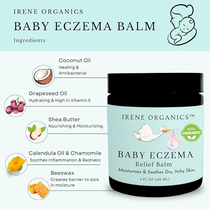 Baby Eczema Relief Balm, Healing Ointment Baby Moisturizing Cream for Eczema, Dry, Itchy Skin. Award Winning Baby Skincare for Sensitive Skin, Safe for Newborns, Kids and Adults