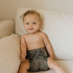 Nora's Nursery Cloth Diaper Cover, Reusable Cover with Snap Closure, Shell for Prefold, Flat, or Fitted Inserts, Includes Wet Bag - Morning Dew