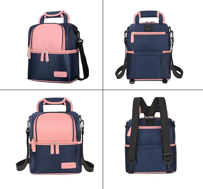 Meichoon Breast Milk Baby Bottle Cooler Bag/Waterproof Baby Milk Bag Freezer/Mommy Travel Backpack/Portable Thermal Insulated Lunch Box for Women Men Large Capacity Handbag