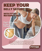 FITTOO Maternity Belt Back Support Belly Band Pregnancy Belt Support Brace Abdominal Binder Waist Support Beige X-Large
