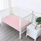 4-Pack Fitted Crib Sheets for Boys and Girls - Breathable, Soft Microfiber Baby Sheets in Dark Grey & Pink