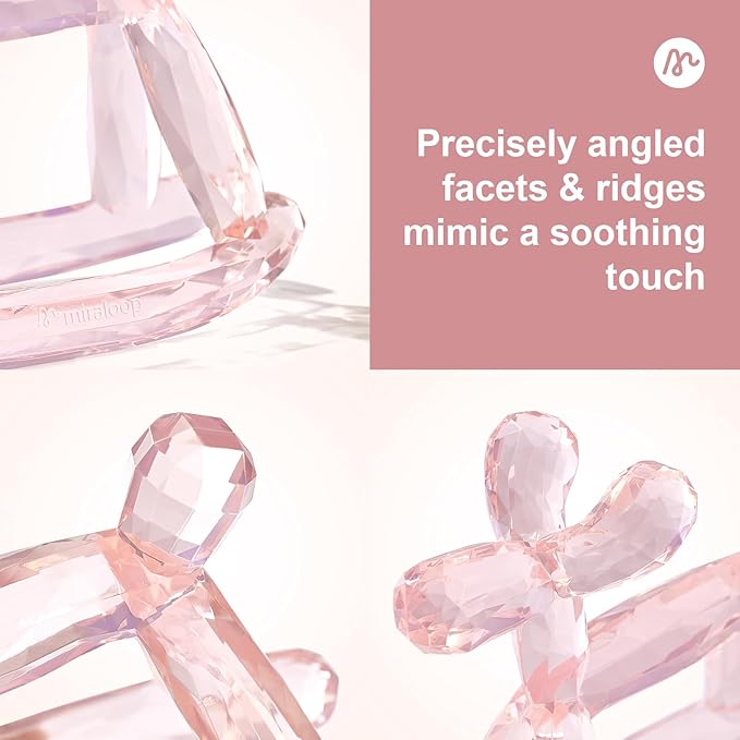 Crystal Jelly Baby Teether – Jellydog Teething Relief Toy for Infants 3-6 Months, Silicone Handheld Teething Toy, BPA-Free, Odorless, Prevents Choking, Safe for Babies (Rose Quartz)