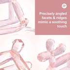 Crystal Jelly Baby Teether – Jellydog Teething Relief Toy for Infants 3-6 Months, Silicone Handheld Teething Toy, BPA-Free, Odorless, Prevents Choking, Safe for Babies (Rose Quartz)