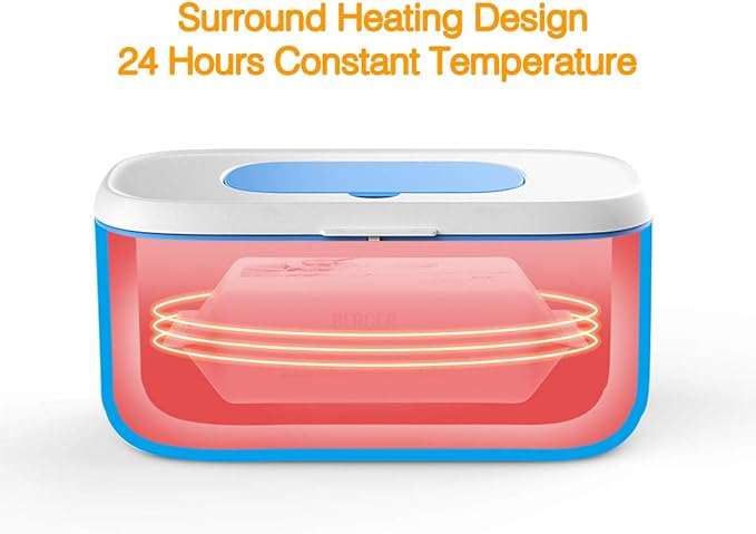 Bellababy Wipe Wamer for Vehicle and Home Use, Baby Wet Wipes Dispenser and Diaper Wipe Warmer with Night Light,Temperature Display,No Need Water and Sponge, ℉ and ℃ Convertible