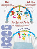 Pau1Hami1ton Baby Stroller Arch Toys, Car Seat Toys,Bouncer Toy Bar/Mobile for Bassinet,Adjustable Baby Hanging Toys Fit for Crib Bed,Stroller,Car Seat.S-19(Star)