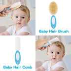 Baby Grooming Kit，Infant Safety Care Setwith Hair Brush Comb Nail Clipper Nasal Aspirator, Baby Essentials Kit for Newborn Girls Boys (14 PC-Blue Kit)