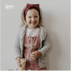 Parker Baby Cable Knit Nylon Headbands 5 Pack | Soft, Stretchy & Comfortable Bows for Girls | Adjustable, Soft to Touch & Knotted Headbands for Baby Girls | Baby Headwraps for Girls | Multiple Colors